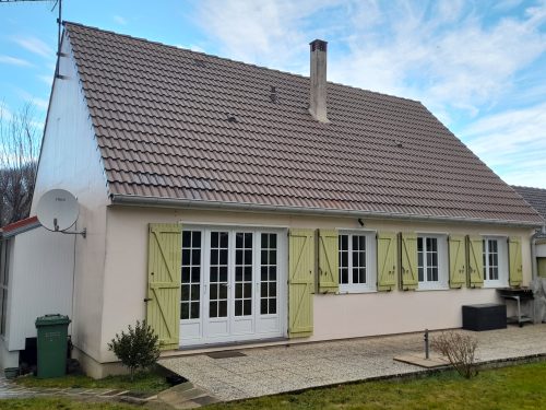 vue maison avant ravalement technique armé